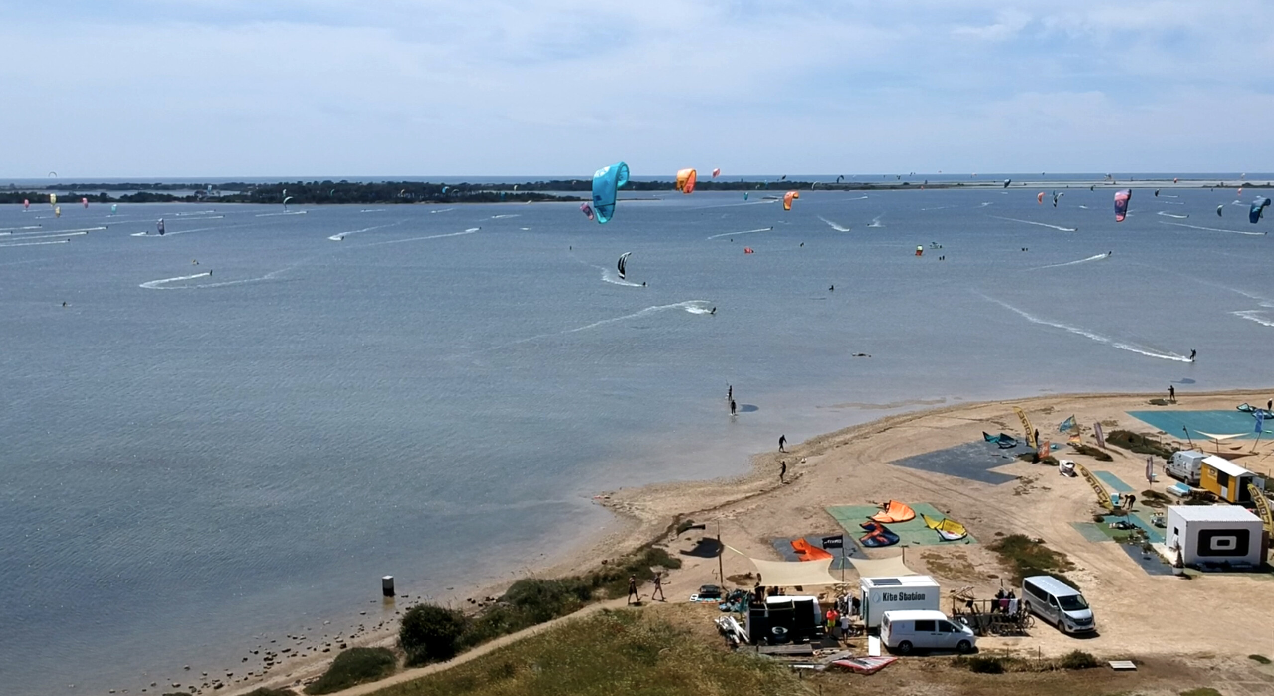 Kitesurfing beach in Lo Stagnone Sicily